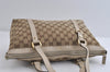 Authentic GUCCI Abbey Shoulder Tote Bag GG Canvas Leather 141470 Brown 8426I