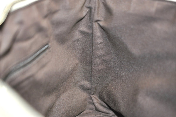 Authentic GUCCI Abbey Shoulder Tote Bag GG Canvas Leather 141470 Brown 8426I