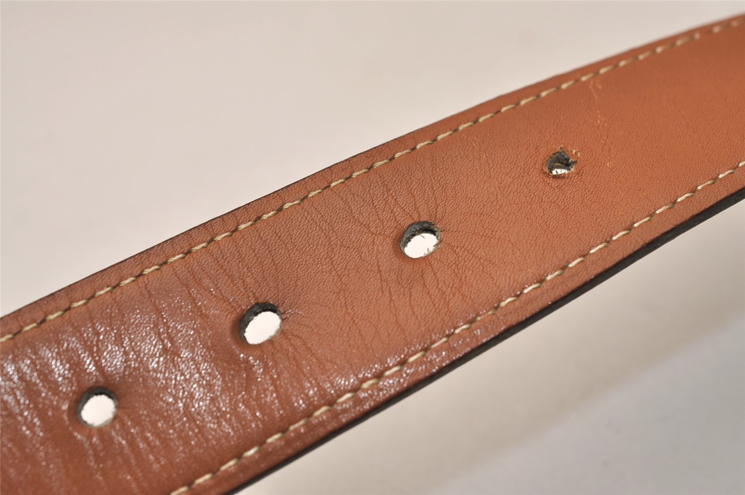 Authentic HERMES Leather Belt Reversible 35.8-37.4