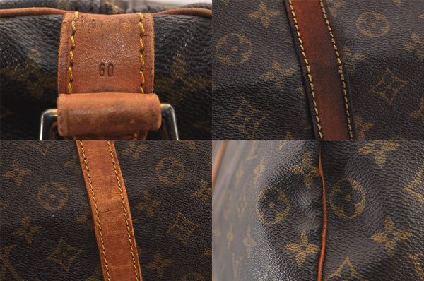 Authentic Louis Vuitton Monogram Keepall Bandouliere 60 M41412 Boston Bag 8426M