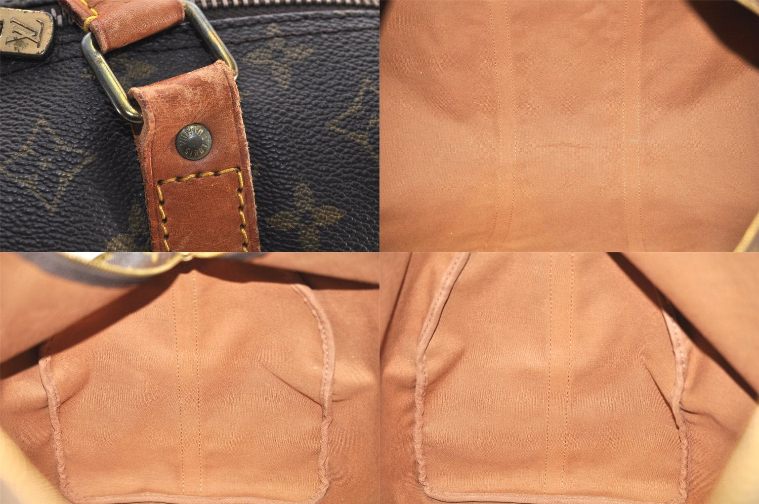 Authentic Louis Vuitton Monogram Keepall Bandouliere 60 M41412 Boston Bag 8426M
