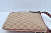 Authentic GUCCI Sherry Line Shoulder Bag GG Canvas Leather 144388 Beige 8427G