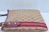 Authentic GUCCI Sherry Line Shoulder Bag GG Canvas Leather 144388 Beige 8427G