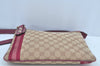 Authentic GUCCI Sherry Line Shoulder Bag GG Canvas Leather 144388 Beige 8427G