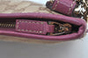 Authentic GUCCI Sherry Line Shoulder Bag GG Canvas Leather 144388 Beige 8427G