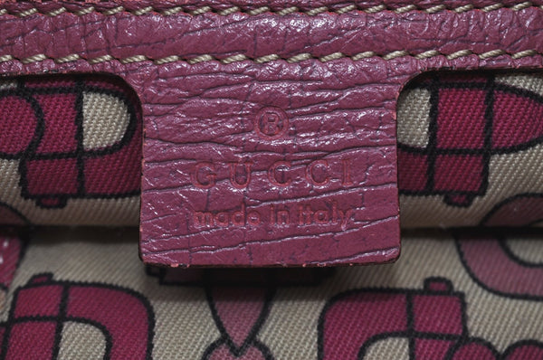 Authentic GUCCI Sherry Line Shoulder Bag GG Canvas Leather 144388 Beige 8427G