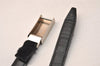 Authentic GUCCI Vintage Belt Unborn Calf Leather 30.3" Black 8428J