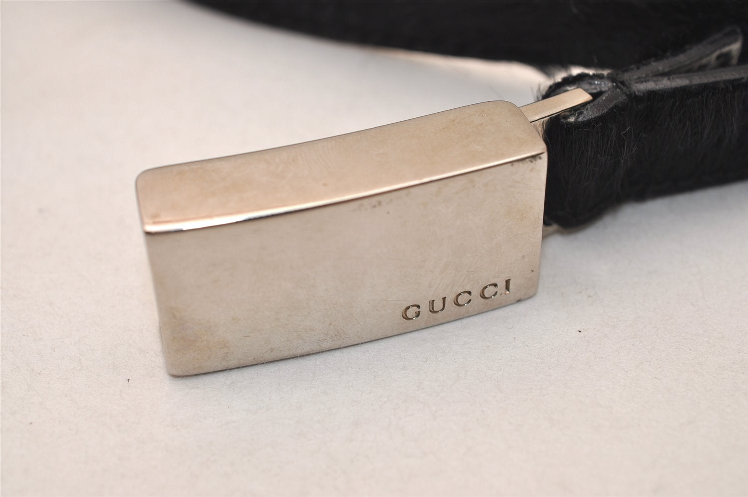 Authentic GUCCI Vintage Belt Unborn Calf Leather 30.3