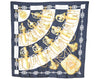 Authentic HERMES Carre 90 Scarf "Cliquetis" Silk Black 8430I