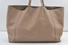 Authentic BOTTEGA VENETA Intrecciomirage Leather Shoulder Tote Bag Beige 8431J