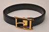 Authentic Cartier Tank de Cartier Belt 35.4-39.4" Leather Black Brown 8432J