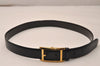 Authentic Cartier Tank de Cartier Belt 35.4-39.4" Leather Black Brown 8432J