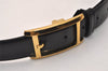 Authentic Cartier Tank de Cartier Belt 35.4-39.4" Leather Black Brown 8432J