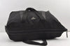 Authentic PRADA Nylon Tessuto Saffiano Leather Travel Boston Bag Black 8433J