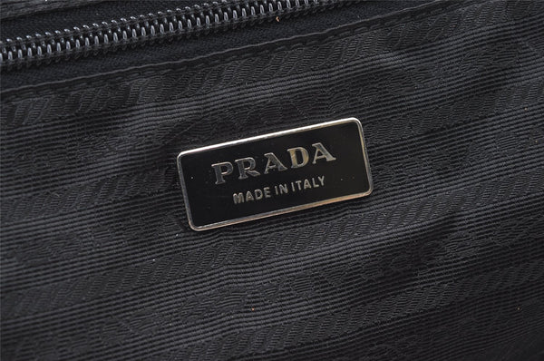 Authentic PRADA Nylon Tessuto Saffiano Leather Travel Boston Bag Black 8433J