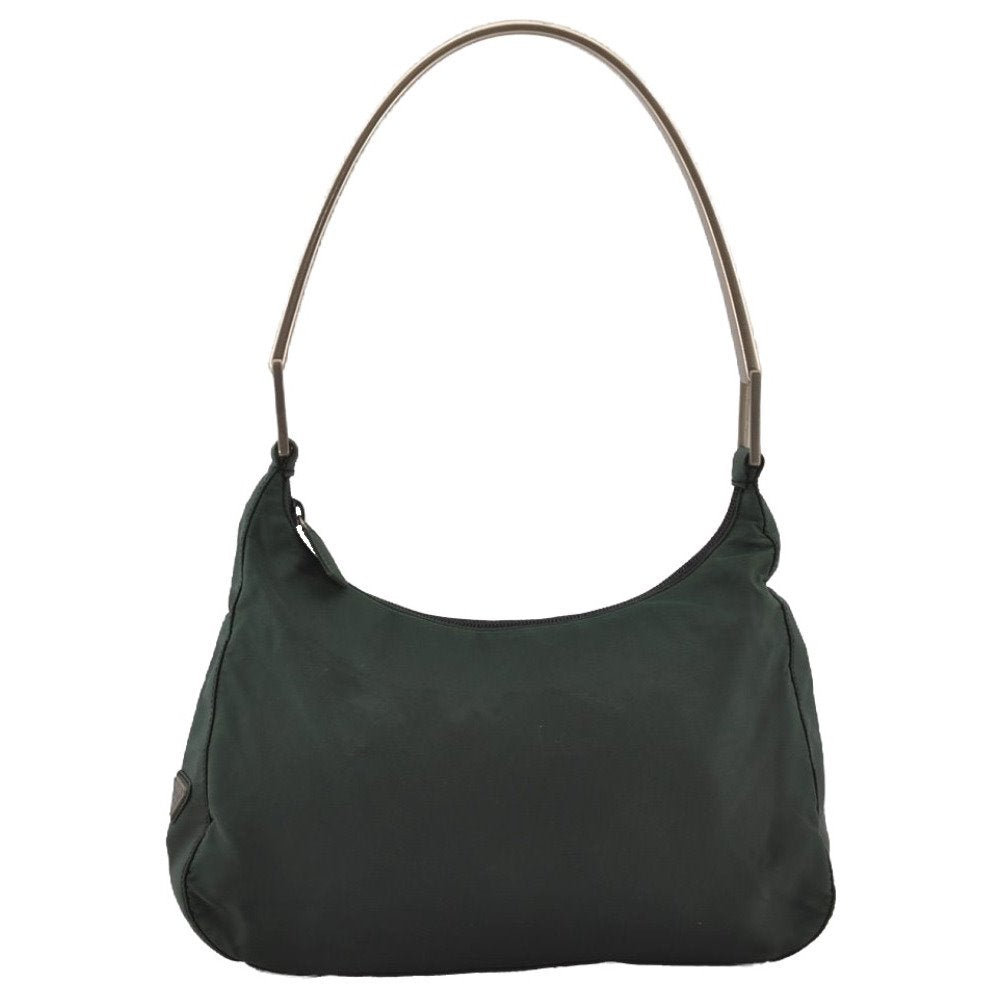 Authentic PRADA Vintage Nylon Tessuto Shoulder Hand Bag Purse Green 8434J