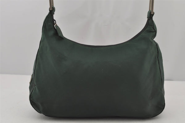 Authentic PRADA Vintage Nylon Tessuto Shoulder Hand Bag Purse Green 8434J