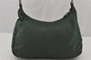 Authentic PRADA Vintage Nylon Tessuto Shoulder Hand Bag Purse Green 8434J