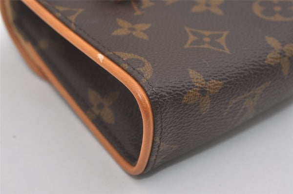 Auth Louis Vuitton Monogram Pochette Florentine Pouch Waist Bag M51855 LV 8435I