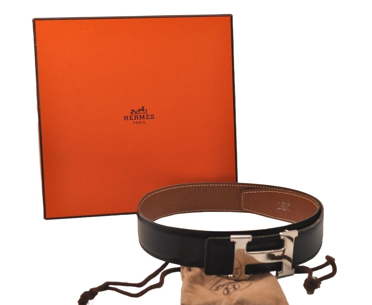 Authentic HERMES Constance Leather Belt Size 65cm 25.6