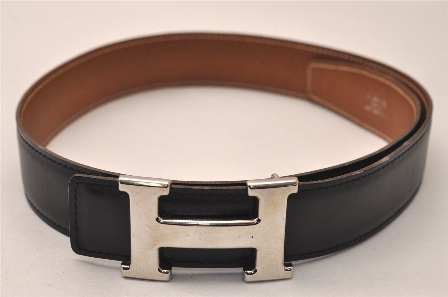 Authentic HERMES Constance Leather Belt Size 65cm 25.6