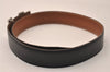 Authentic HERMES Constance Leather Belt Size 65cm 25.6" Black Brown Box 8435J