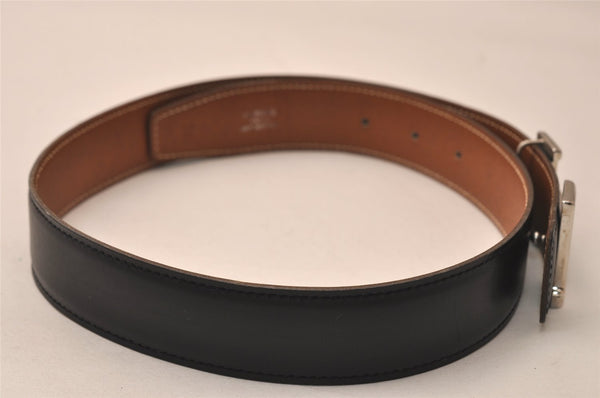 Authentic HERMES Constance Leather Belt Size 65cm 25.6" Black Brown Box 8435J