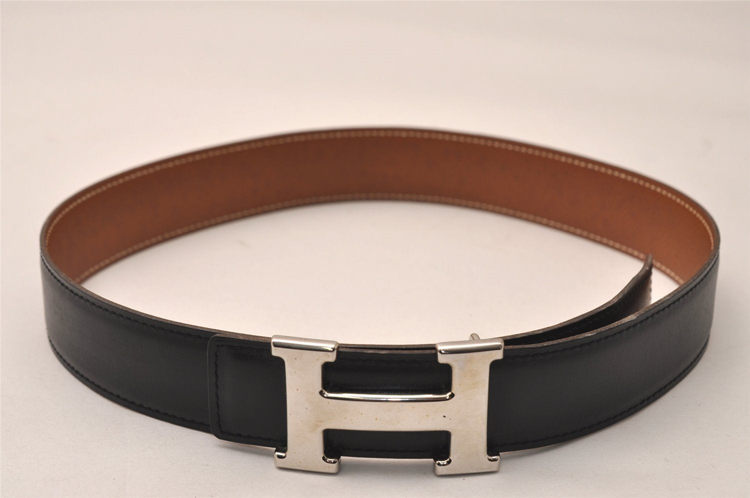 Authentic HERMES Constance Leather Belt Size 65cm 25.6