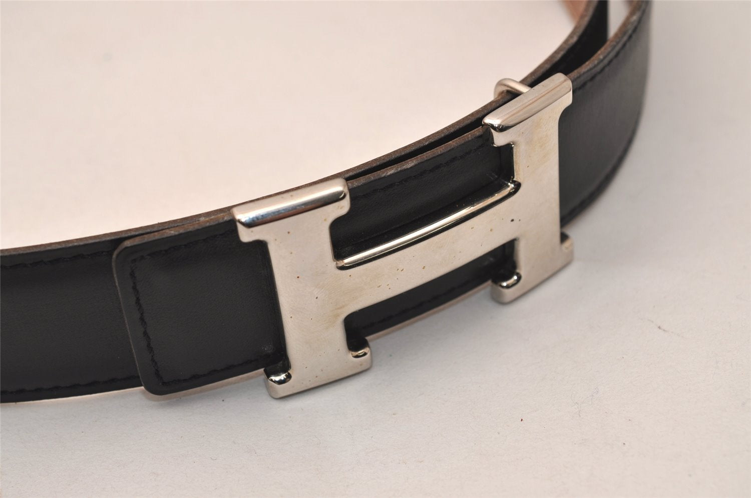 Authentic HERMES Constance Leather Belt Size 65cm 25.6