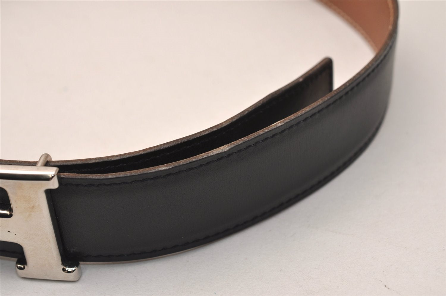 Authentic HERMES Constance Leather Belt Size 65cm 25.6