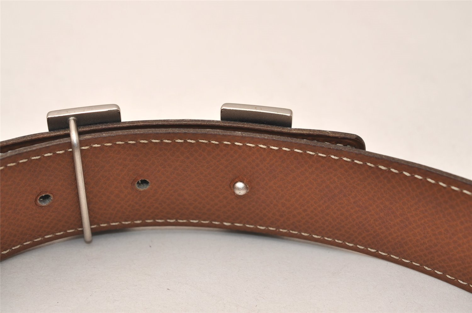 Authentic HERMES Constance Leather Belt Size 65cm 25.6