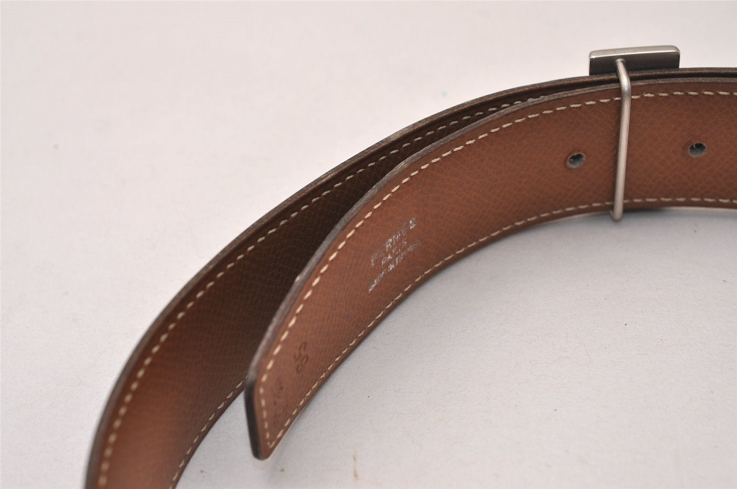 Authentic HERMES Constance Leather Belt Size 65cm 25.6