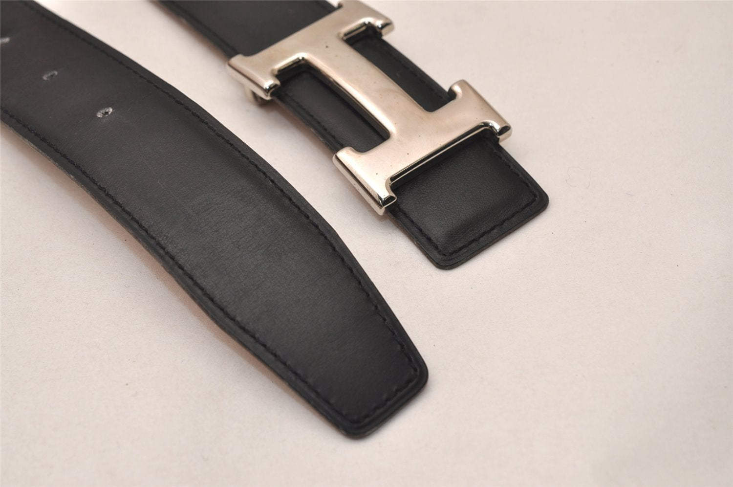 Authentic HERMES Constance Leather Belt Size 65cm 25.6