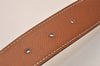 Authentic HERMES Constance Leather Belt Size 65cm 25.6" Black Brown Box 8435J