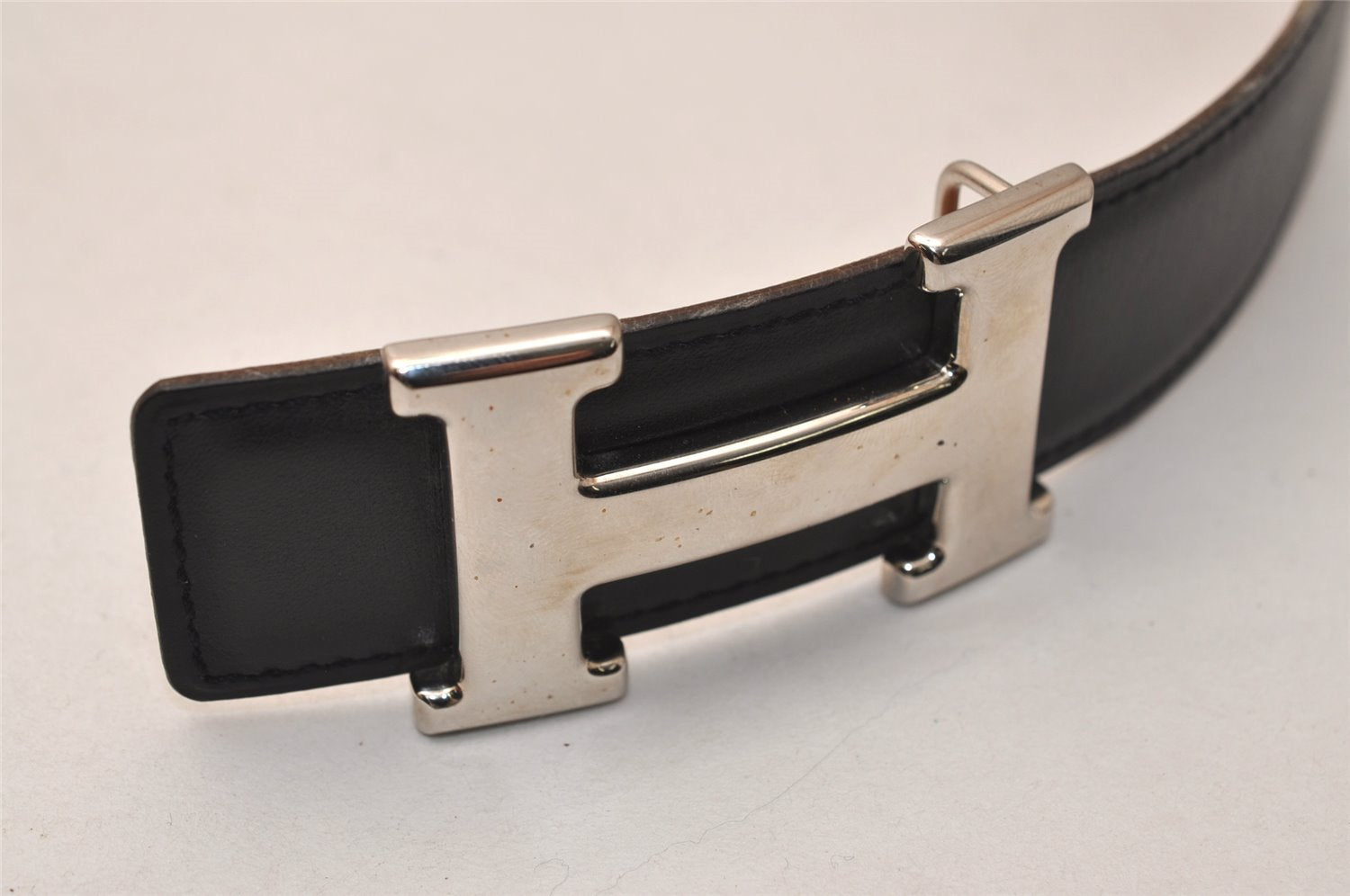 Authentic HERMES Constance Leather Belt Size 65cm 25.6