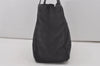 Authentic CHANEL New Travel Line Shoulder Tote Bag Nylon Leather Black 8438I