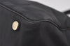 Authentic CHANEL New Travel Line Shoulder Tote Bag Nylon Leather Black 8438I