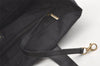 Authentic CHANEL New Travel Line Shoulder Tote Bag Nylon Leather Black 8438I