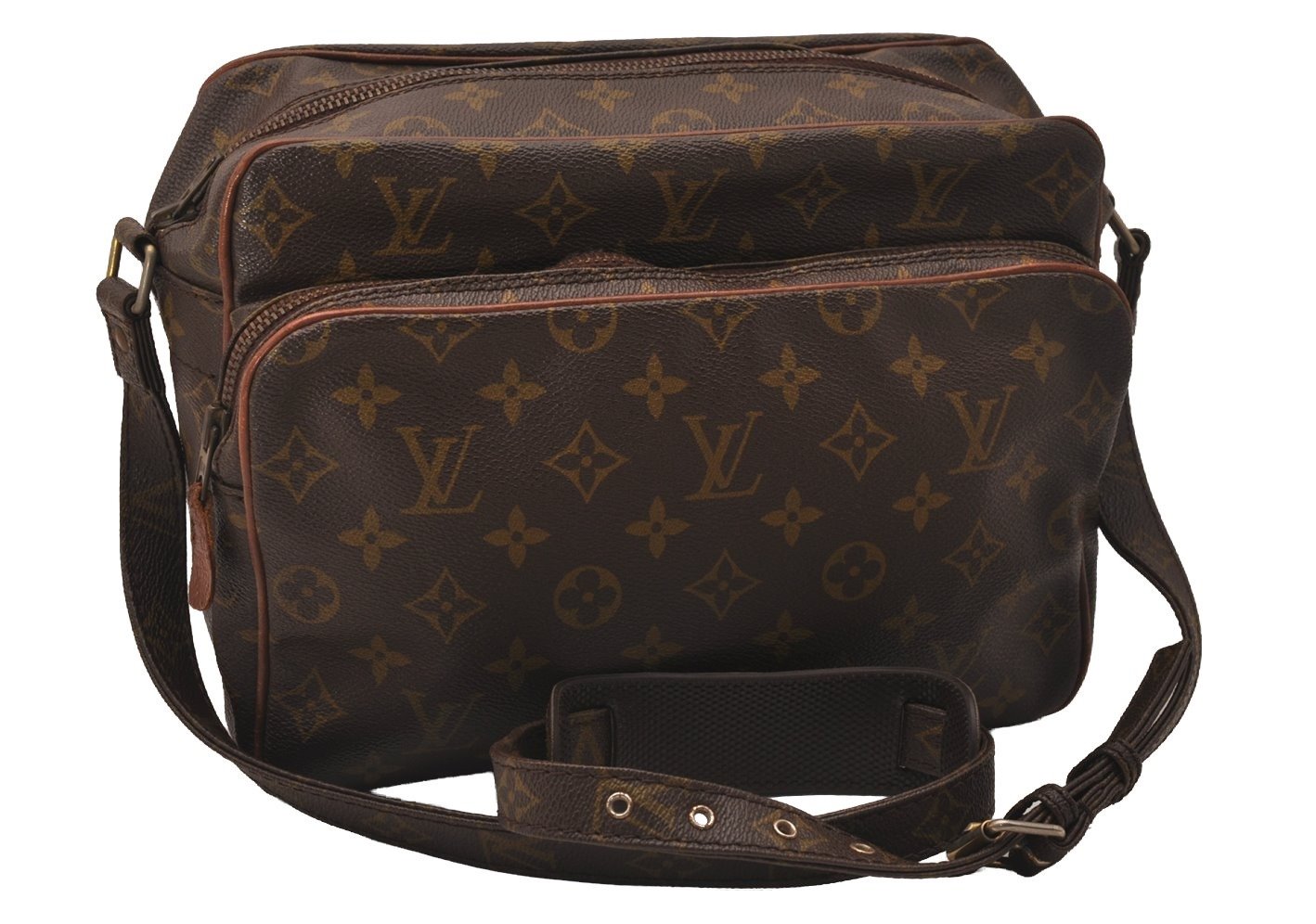 Authentic Louis Vuitton Monogram Nile Shoulder Cross Body Bag Old Model LV 8438J