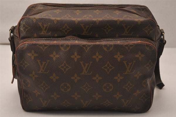 Authentic Louis Vuitton Monogram Nile Shoulder Cross Body Bag Old Model LV 8438J