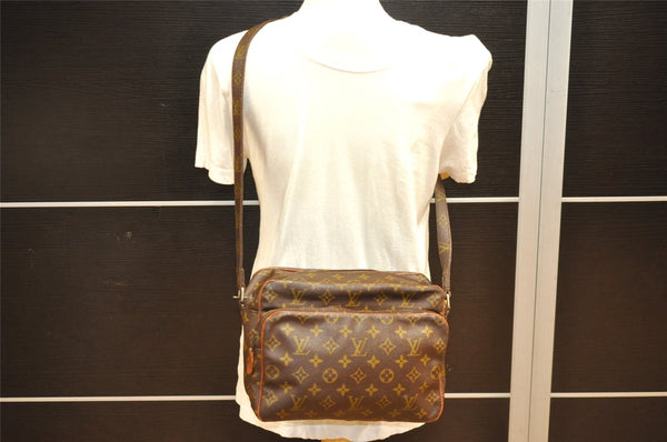 Authentic Louis Vuitton Monogram Nile Shoulder Cross Body Bag Old Model LV 8438J