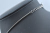 Authentic Christian Dior Silver Tone Rhinestone Chain Necklace CD 8439H