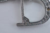 Authentic Christian Dior Silver Tone Rhinestone Chain Necklace CD 8439H