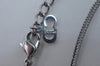 Authentic Christian Dior Silver Tone Rhinestone Chain Necklace CD 8439H