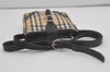 Authentic BURBERRY Nova Check Shoulder Cross Body Bag PVC Leather Beige 8439I