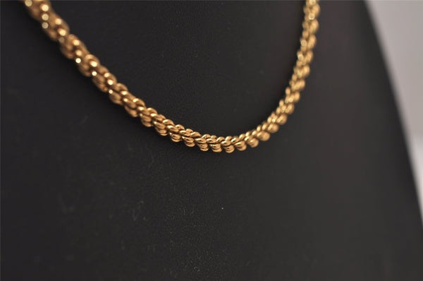 Authentic Christian Dior Gold Tone Chain Pendant Necklace CD 8439J