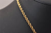 Authentic Christian Dior Gold Tone Chain Pendant Necklace CD 8439J