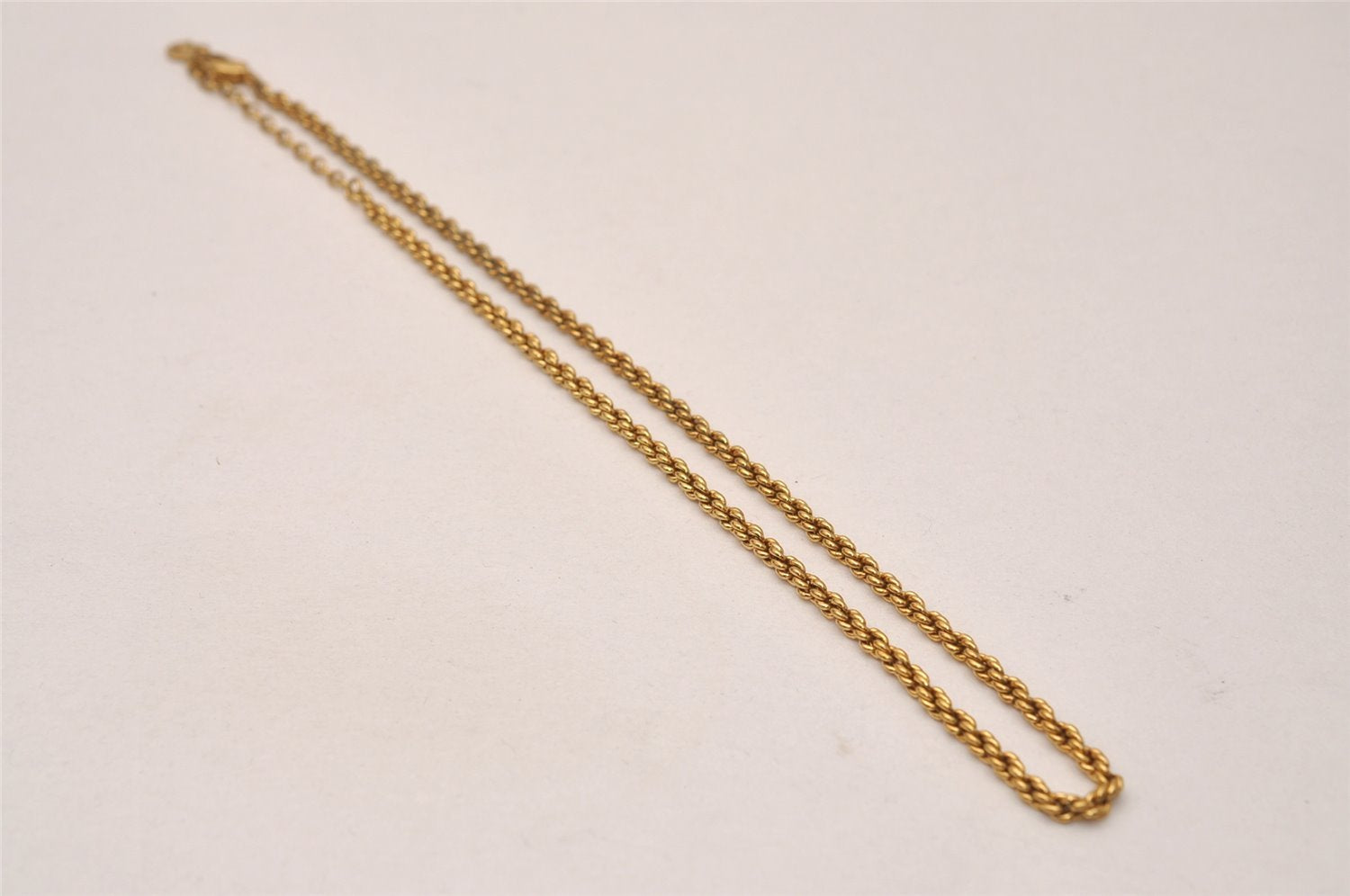 Authentic Christian Dior Gold Tone Chain Pendant Necklace CD 8439J