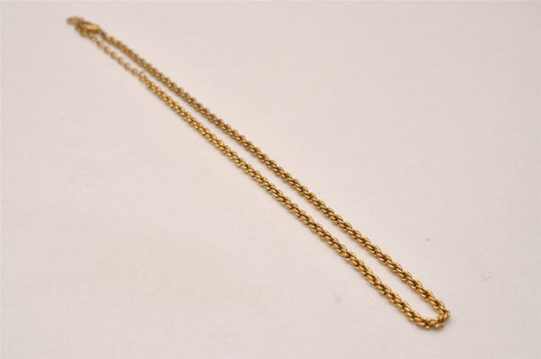 Authentic Christian Dior Gold Tone Chain Pendant Necklace CD 8439J