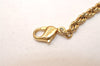 Authentic Christian Dior Gold Tone Chain Pendant Necklace CD 8439J